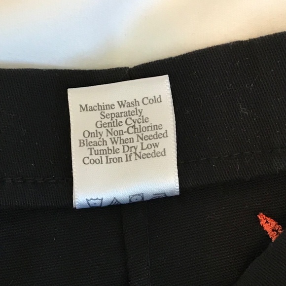 COLDWATER CREEK Cotton Cropped Embroidered Pants Black Capri Plus Size 16 - Picture 10 of 16